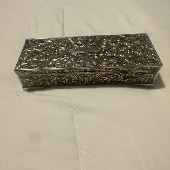 Vtg Godinger Silver 1992 Velvet-Lined Jewelry Box 9x4x2 | Quiet Luxury Decor - Picture 3 of 12